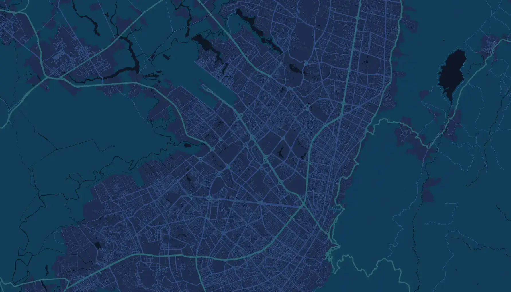 Mapa de Bogotá mostrando zonas de alta demanda